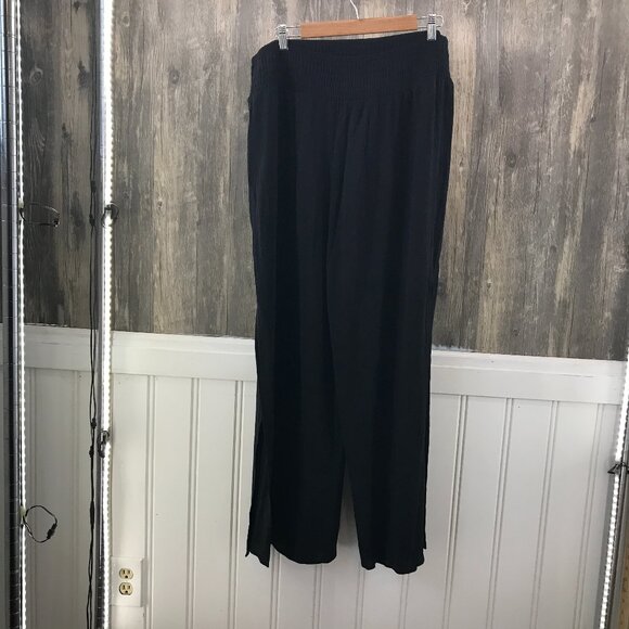Shade & Shore black split leg cover up beach pants size XL - Picture 1 of 4